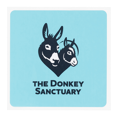 Donkey Sanctuary Souvenir Car Sticker - grey logo